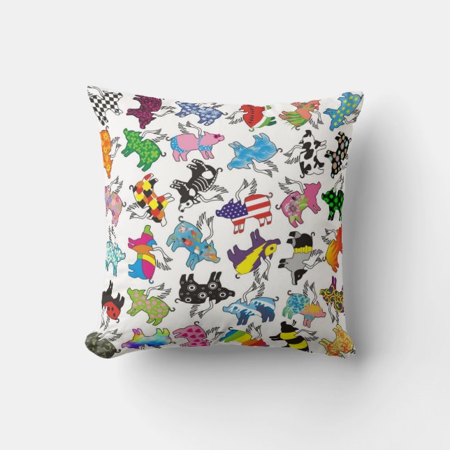 Flying pig pillow (Front)