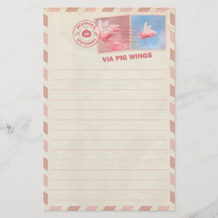 Flying Pig Postage Stationery