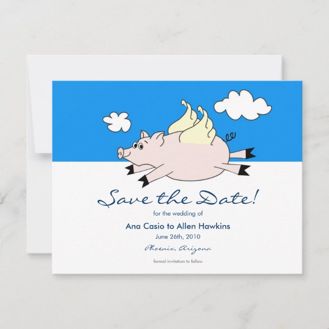 Flying Pig Save the Date (Front)