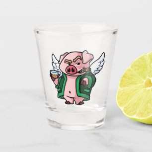 Flying Pig Shot Glass
