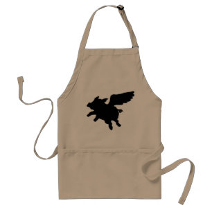 Flying Pig Silhouette Standard Apron
