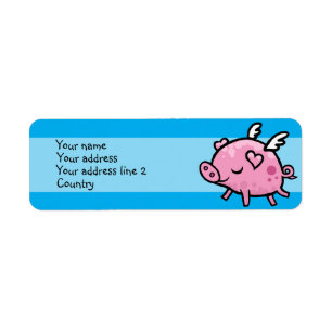 Flying Pig Slim Address label