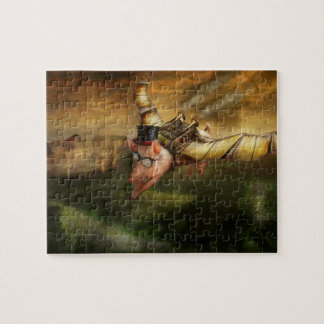 Flying Pig - Steampunk - The flying swine Jigsaw Puzzle