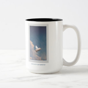 flying pig Two-Tone coffee mug