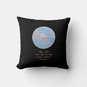 Flying Pig What Sight Through Yonder Window Throw Pillow