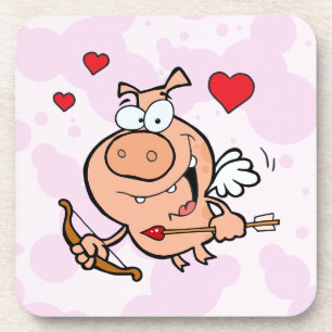 Flying Pig with Bow and Arrow Coaster