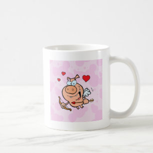 Flying Pig with Bow and Arrow Coffee Mug