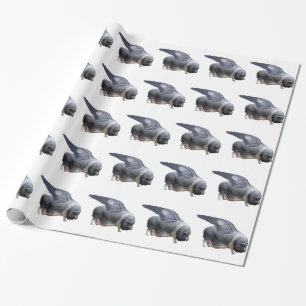 flying pig wrapping paper
