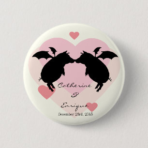 Flying piggies 2 inch round button