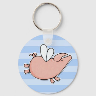 flying piggy keychain