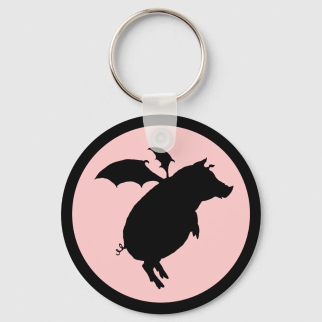 Flying piggy keychain (Front)