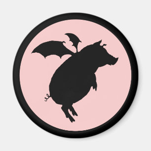 Flying piggy magnet