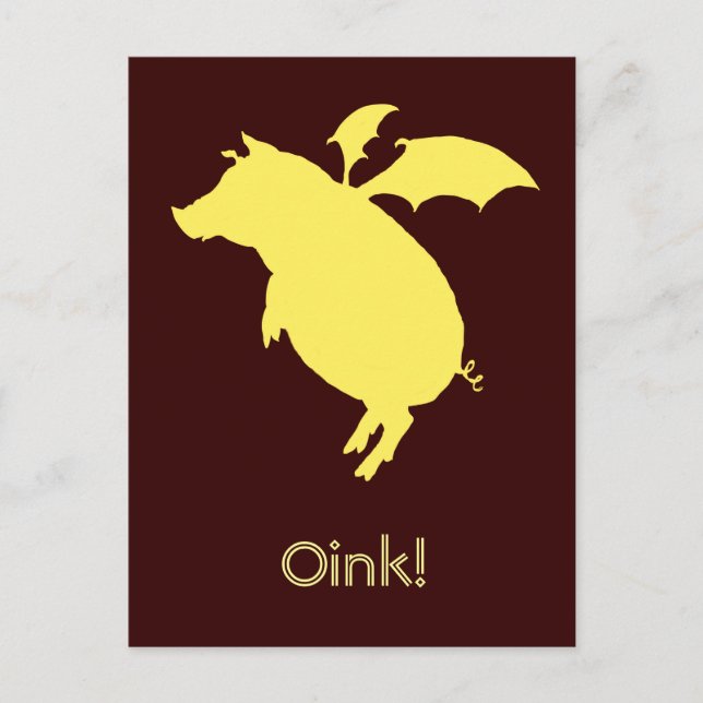 Flying piggy postcard (Front)