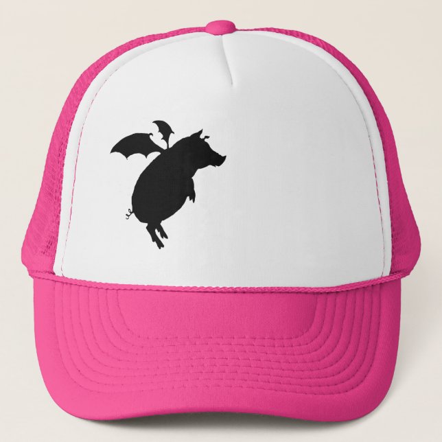 Flying piggy trucker hat (Front)