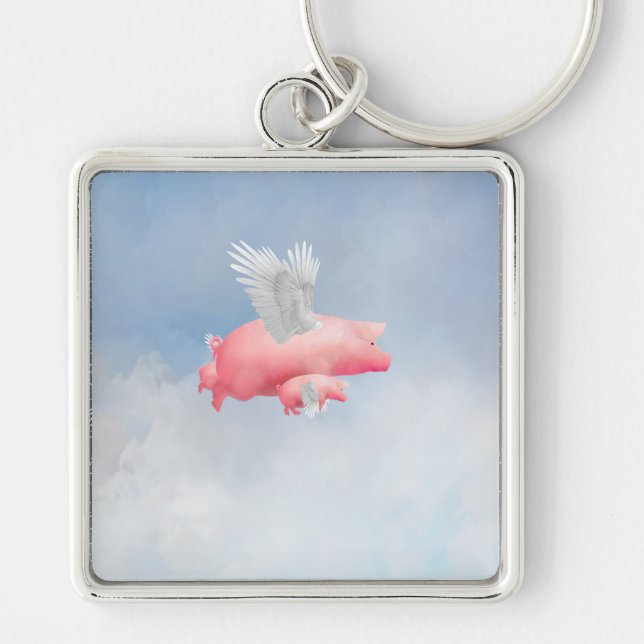 Flying Piglets Keychain (Front)