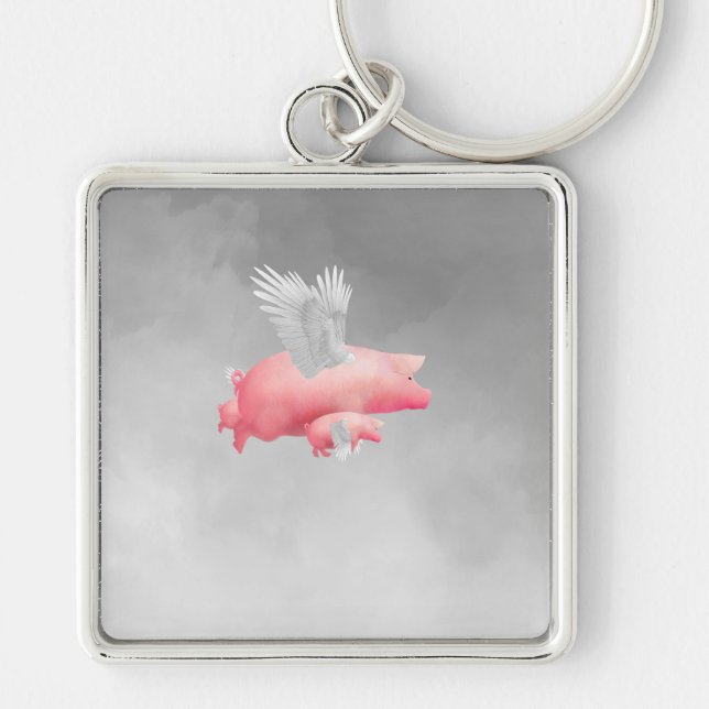 Flying Piglets Keychain (Front)