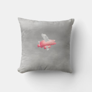 Flying Piglets Throw Pillow