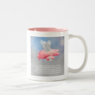 Flying Piglets Two-Tone Coffee Mug