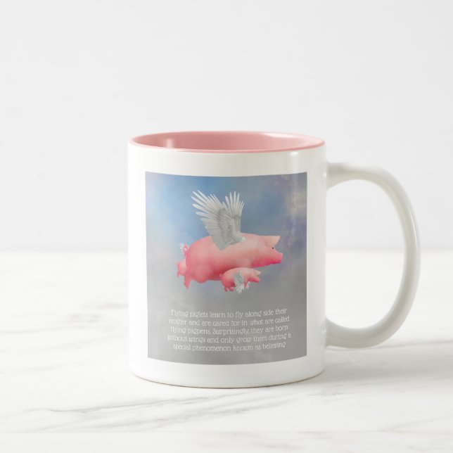 Flying Piglets Two-Tone Coffee Mug (Right)