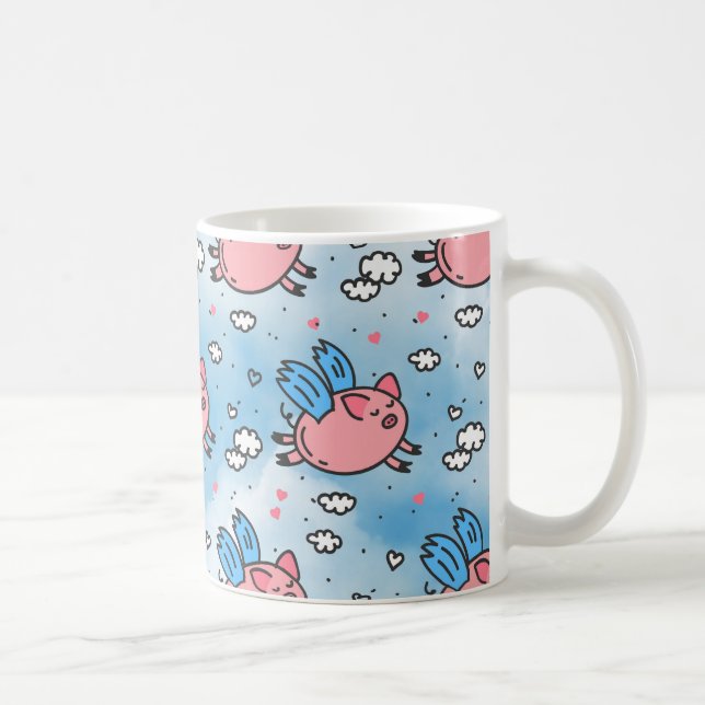 flying pigs coffee mug (Right)
