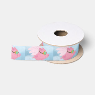 Flying Pigs Gift Ribbon Satin Ribbon