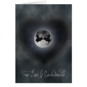 Flying pigs kissing against the full moon