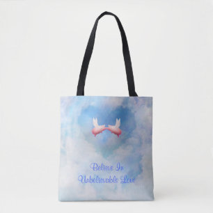 Flying Pigs Kissing-Believe In Unbelievable Love Tote Bag