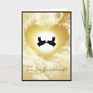 Flying Pigs Kissing-True Love Is Unbelievable Card