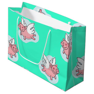Flying Pigs New Baby Choose colour L Gift Bag