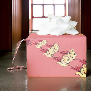 Flying Pigs Sleigh Christmas Wrapping Paper