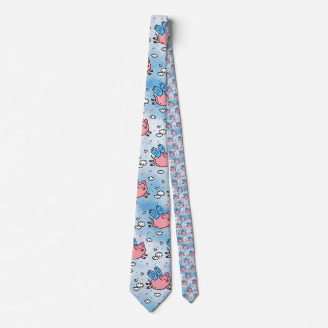 flying pigs tie (Front)