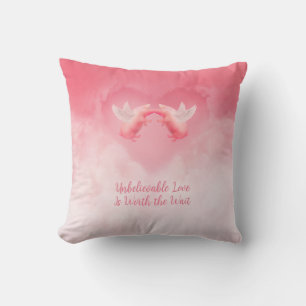 Flying Pigs Unbelievable Love Throw Pillow