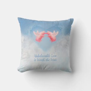 Flying Pigs Unbelievable Love Throw Pillow
