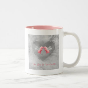 Flying Pigs Unbelievable Love Two-Tone Coffee Mug