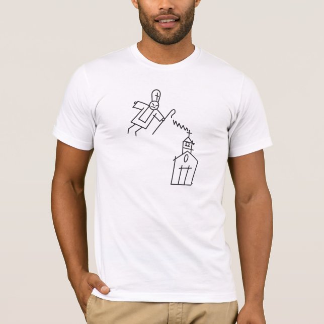 flying pope T-Shirt (Front)