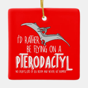 Flying Pterodactyl Dinosaur Airline Ceramic Orname Ornament