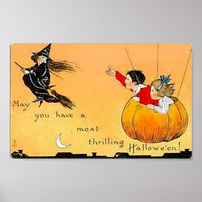 Flying Pumpkn and Witch Poster (Front)
