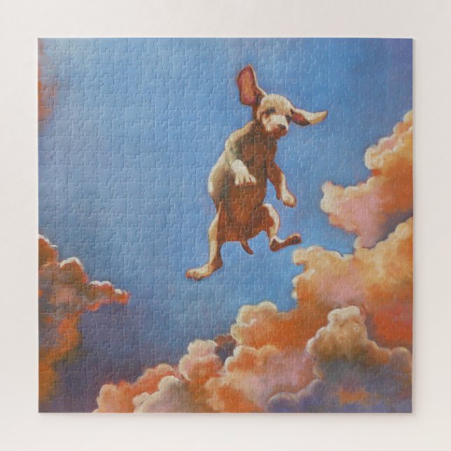 Flying Puppy Cloudscape Jigsaw Puzzle (Vertical)