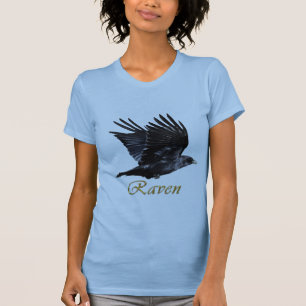 Flying Raven Corvid Bird-lover T-Shirt