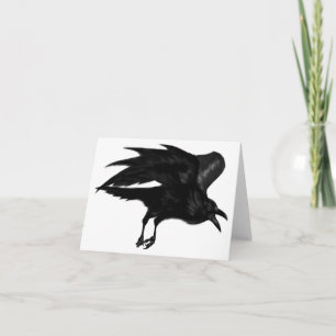 Flying Raven Note Card