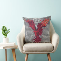 Flying Red Phoenix Bird Graphic