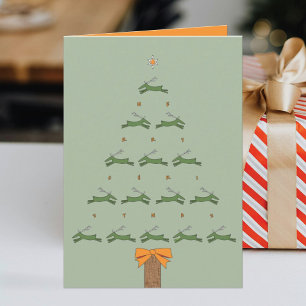 FLYING REINDEER CHRISTMAS CARD