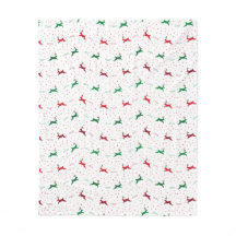 Flying Reindeer Fleece Blanket