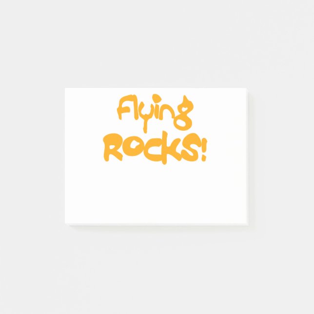 flying rocks post-it notes (Front)