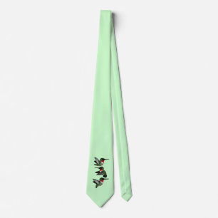 Flying Ruby-throated Hummingbird Tie