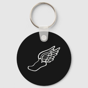 Flying Running Shoe Keychain