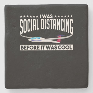 Flying Sailplane Pilot Glider Pilot Lovers Gift Stone Coaster