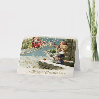 Flying Santa Christmas Card