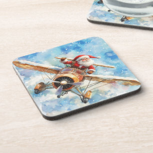 Flying Santa Drink Coasters