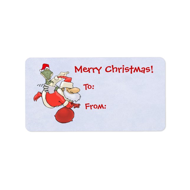 Flying Santa with Gator Label (Front)